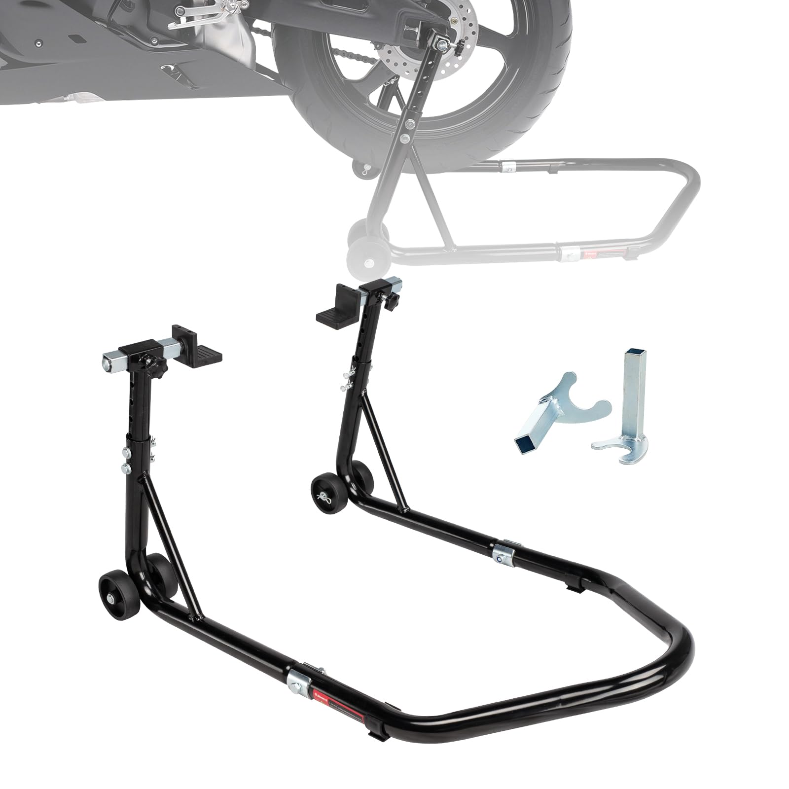 Donext バイクスタンド メンテナンススタンド バイク用 高さ5段階調整 耐荷重320kg L型&U型 アジャスタブル ブラック