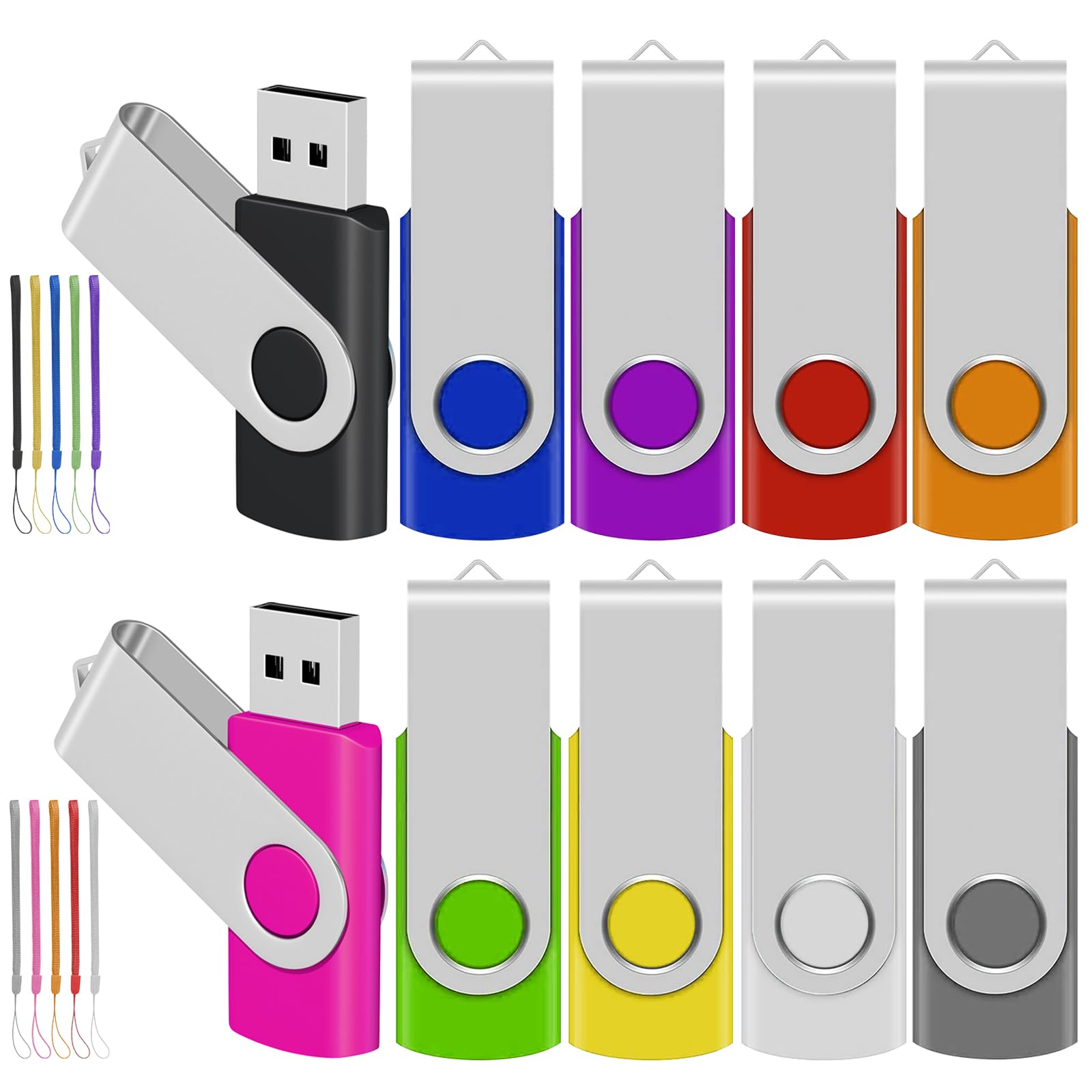 TEWENE USBメモリ 2GB 50個セット 回転式 フラッシュメモリー フラッシュドライブ USBフラッシュメモリー USB2.0 コンパクト (2GB, 50個セット)｜RENEW
