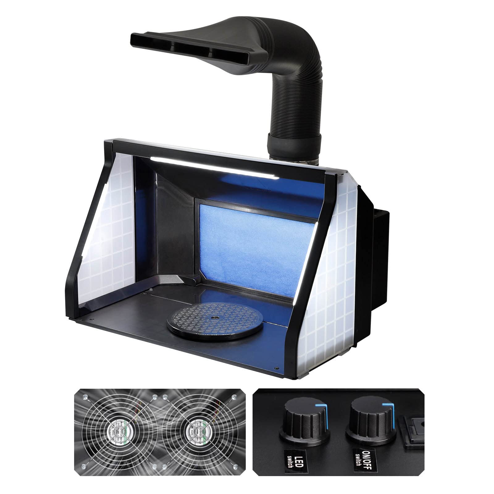 楽天市場】Anesty 塗装ブース スプレーブース 2基フアン LED照明