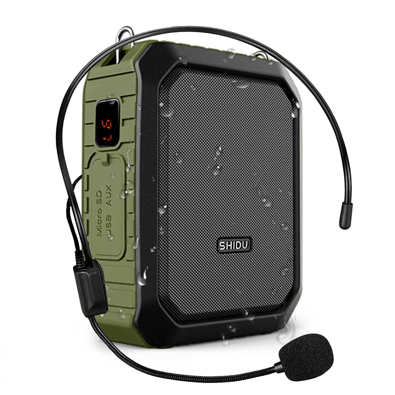 楽天市場】拡声器 ポータブル拡声器 ハンズフリー 18W 多機能小型