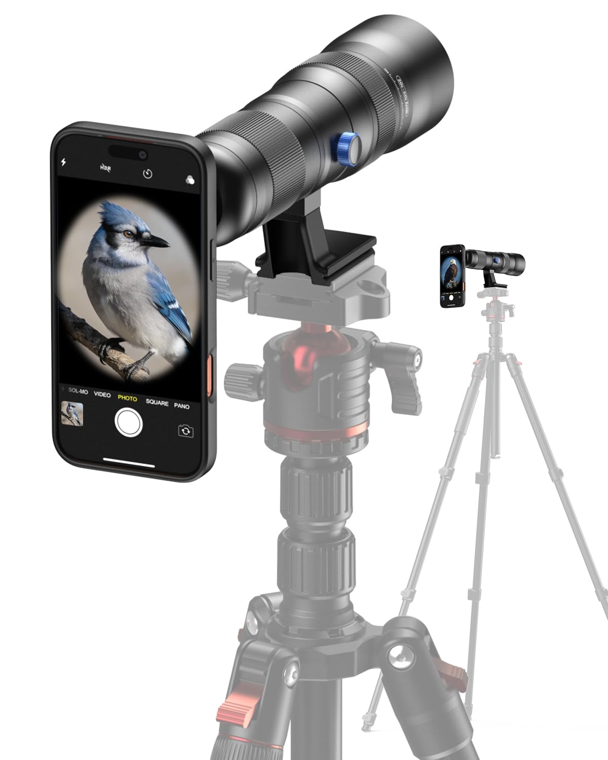 【APEXEL フラッグシップモデル】 20-60倍可変スマホ望遠レンズ iPhone17専用ケース付き 480-1440mm相当 光学システム FMCコーティング 40mm対物レンズ コンサート 野鳥観察 スポーツ観戦 天体観測対応 iPhone And｜RENEW