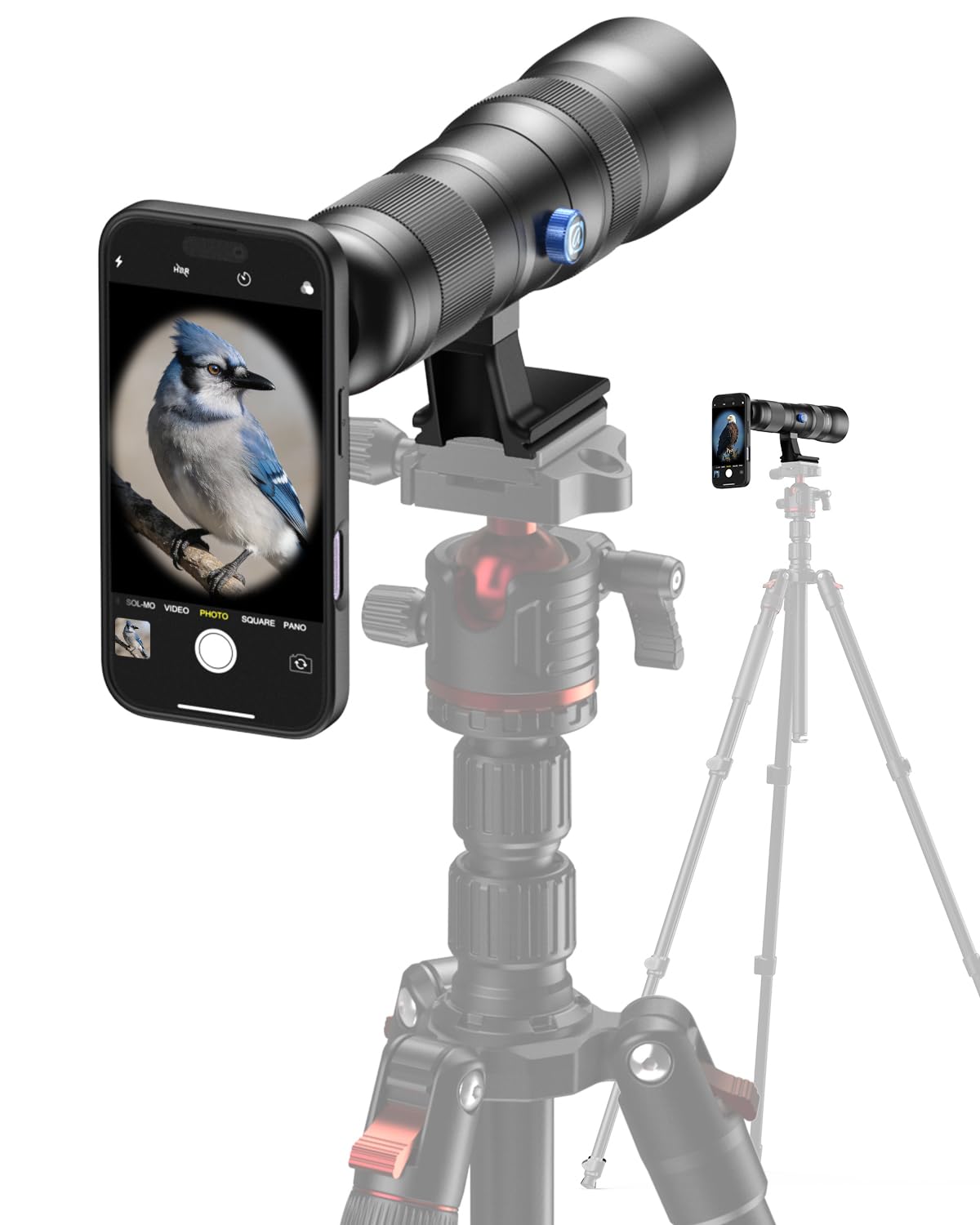 【APEXEL フラッグシップモデル】 20-60倍可変スマホ望遠レンズ iPhone17Pro専用ケース付き 480-1440mm相当 光学システム FMCコーティング 40mm対物レンズ コンサート 野鳥観察 スポーツ観戦 天体観測対応 iPhone |RENEW