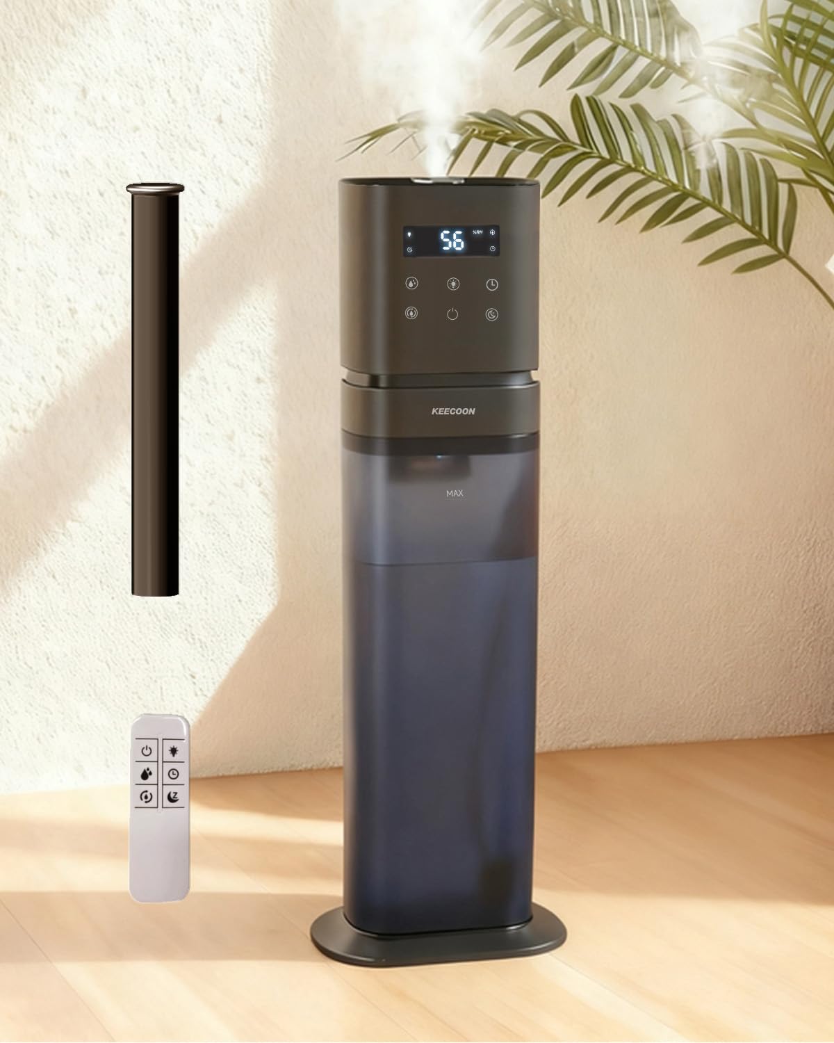 KEECOON 加湿器 大容量 8L 超音波式 業務用 【ESSEでも紹介され】 2025 透明タンク タワー型 業務用加湿器 大型 上から給水 4重除菌 アロマ 切れタイマー リモコン付き 静音 省エネ 三段階噴霧量 連続48時間 自動湿度調整 睡眠モー｜RENEW 8,212円