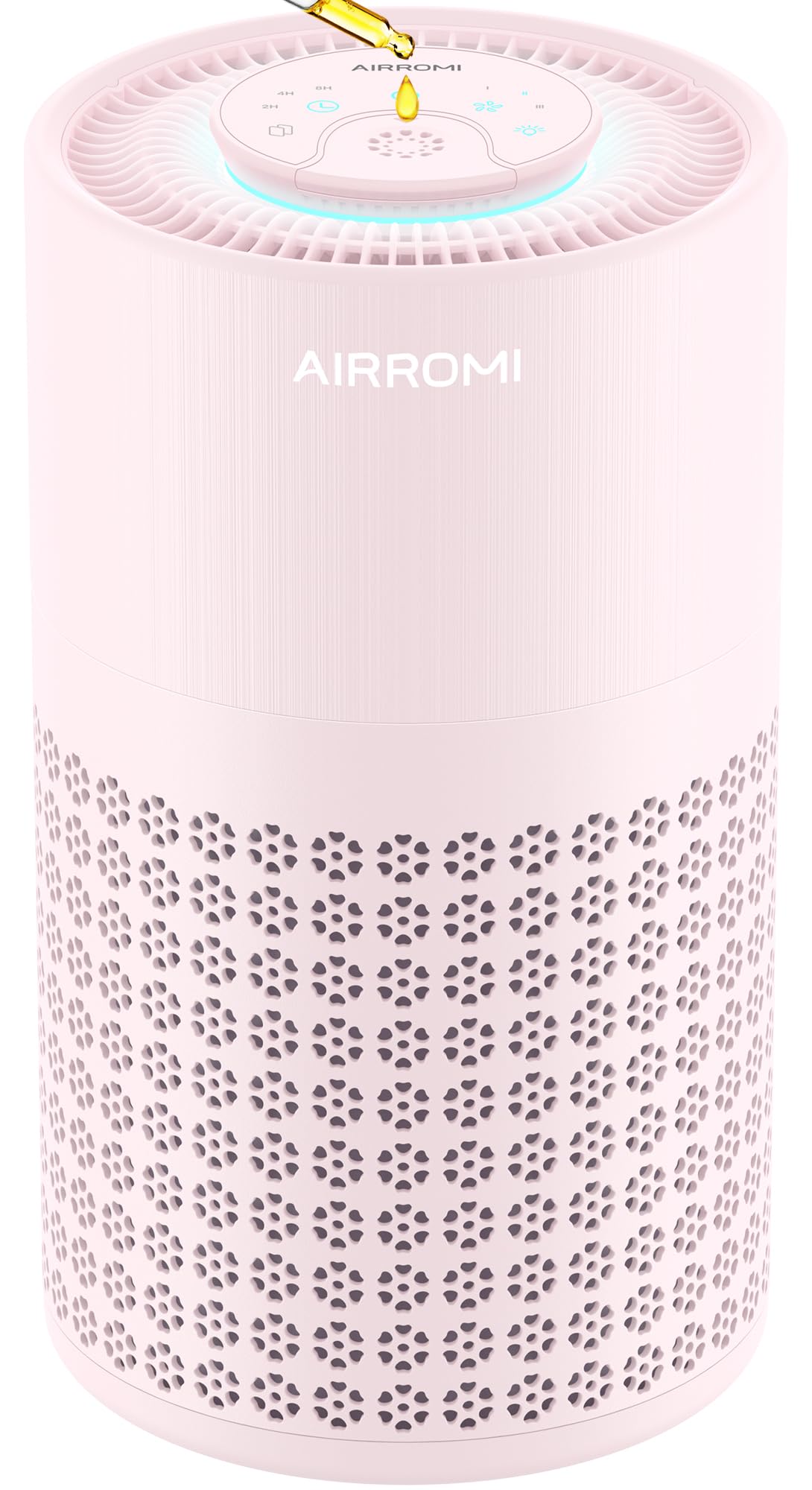 AIRROMI 空気清浄機 小型 【花粉・ペット対策】28畳 360&deg;循環浄化 卓上軽量 アロマ対応 23dB静音 3段風量 タイマー機能 ナイトライト活性炭HEPA複合フィルター 脱臭・集塵・花粉アレルギー対策 ペット用空気清浄機 省エネ 部屋 玄関｜RENEW