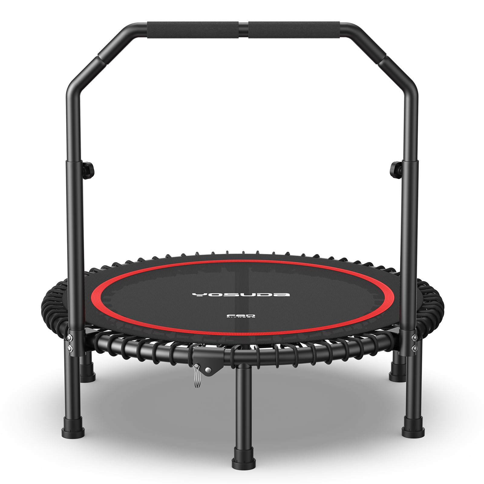 YOSUDA トランポリン 手すり3段階調節 ゴムバンド式 102cm 耐荷重200kg 静音 6本脚 折りたたみ カバー付き 収納便利 組み立て簡単 室内 大人用 子供用 家庭用｜RENEW 8,531円