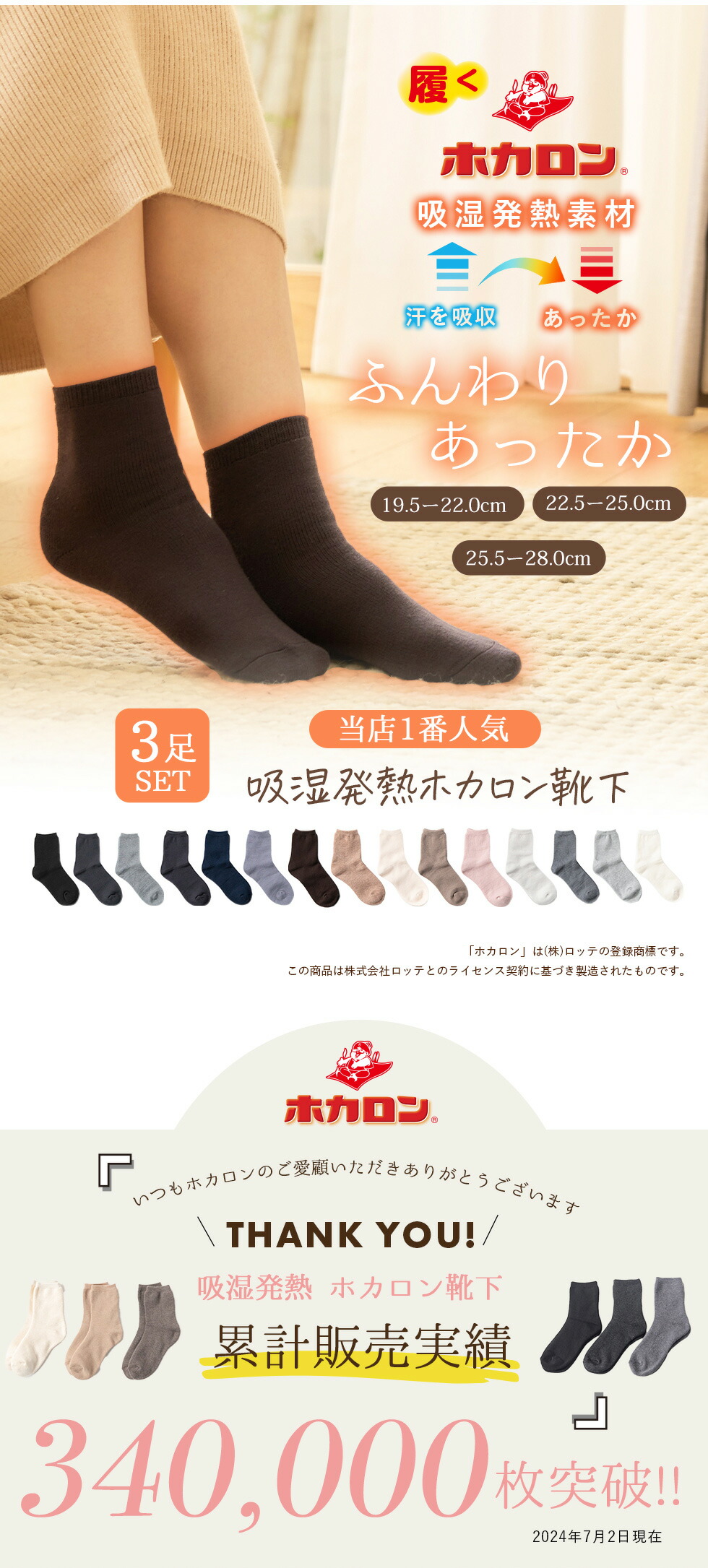 靴下 冷えとり 3足組 履くホカロン あったか靴下 レディース ソックス
