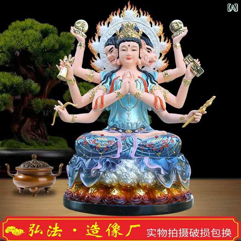 インテリア オブジェ おしゃれ 闘牛元 君 像 家庭の 礼拝 リビング ルーム 仏教 寺院の 装飾品 北斗の 星 九 帝 母子 光 夫人 仏像