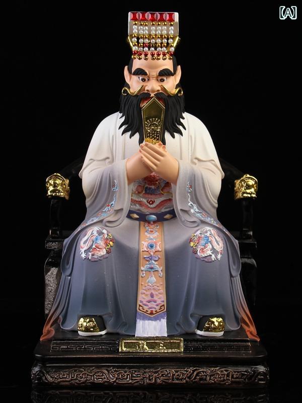 インテリア オブジェ おしゃれ 四 海 龍 王 像 南東 北西 北海の 母 樹脂 フェイク 陶器 白 大理石 仏像