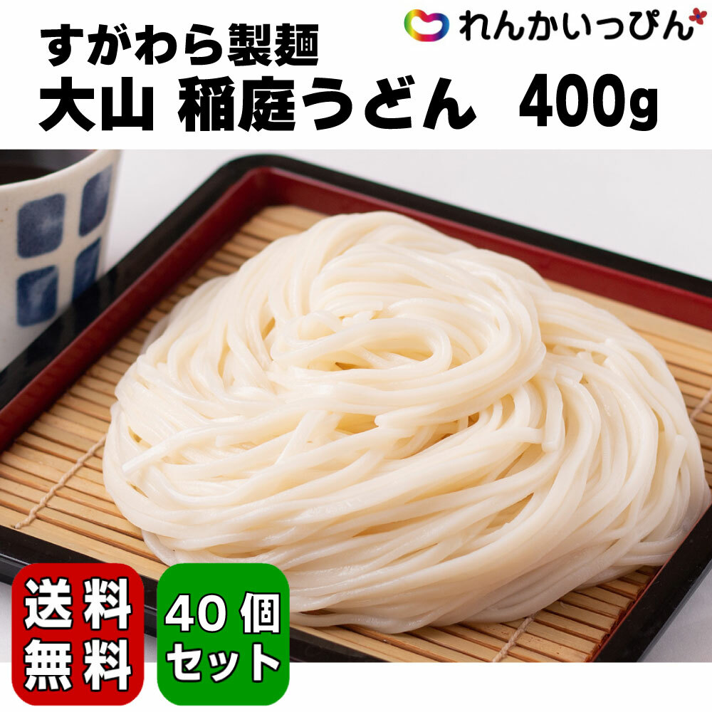 すがわら製麺 大山 稲庭うどん 400g 2ケース 40個セット 送料無料 乾麺 山形県 業務用食品 業務用食材 注目の福袋をピックアップ！