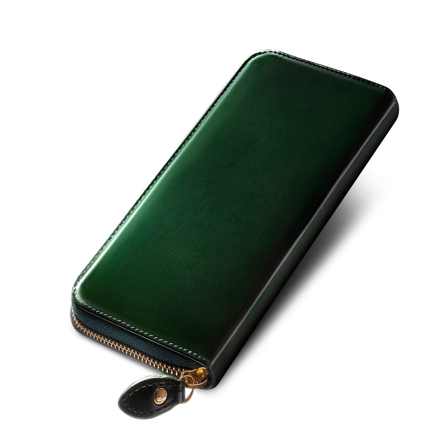 ガラスのような輝き 本革 YKKファスナー 長財布 ガラスレザー ギフトBOX入り プレゼント ジャパンレザー 5,750円