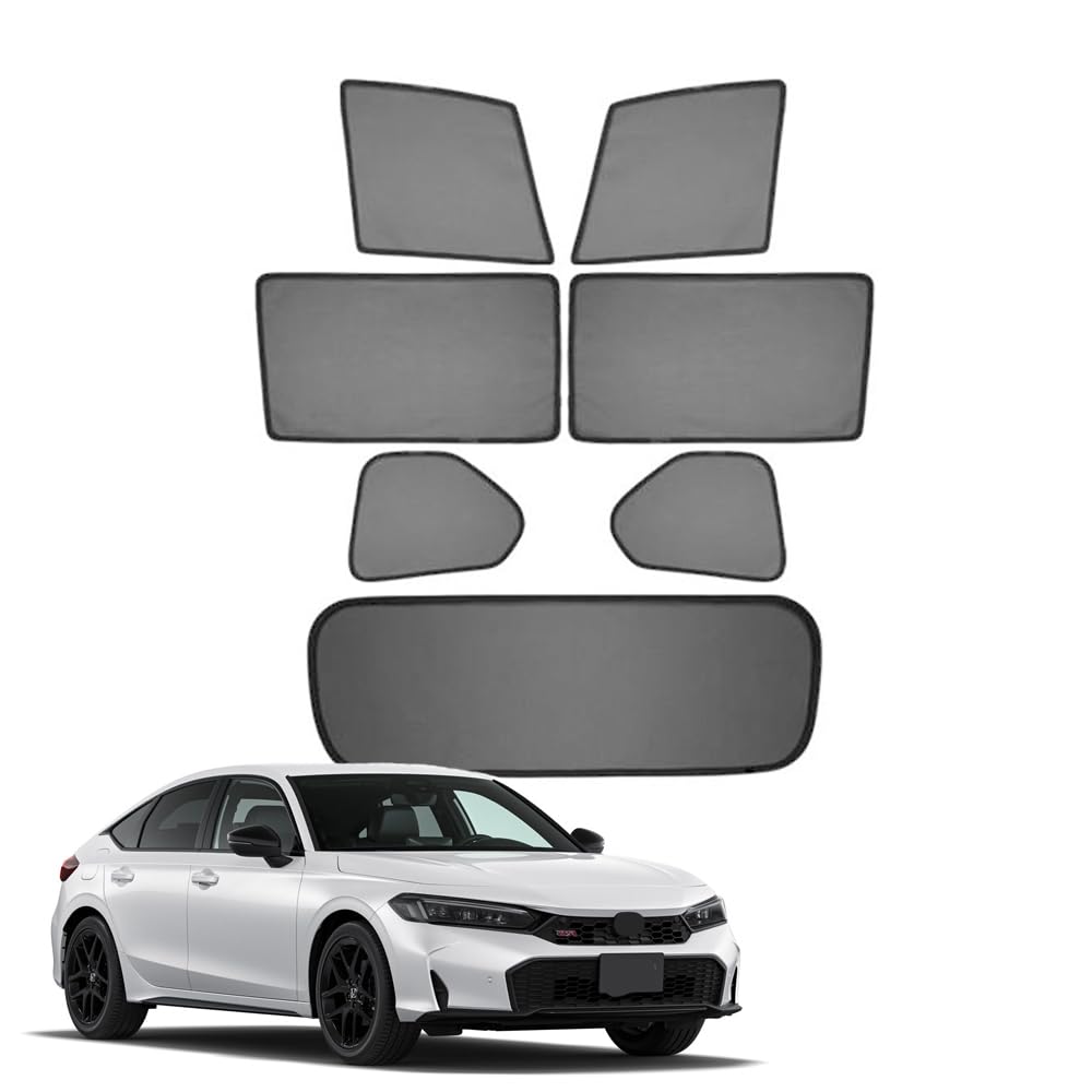 新型 シビック 1 CIVIC 11代(2022年~現行)カスタムパーツの車の窓用サンシェードネットカーテン サイドガラス