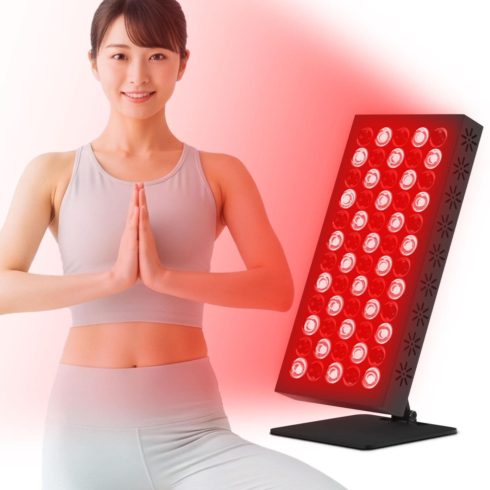 【クーポンで10％OFF♪】【送料無料】Heathredy Home パネル 赤色光 60枚 LEDパネル 角度調整可能 タイマー機能付き