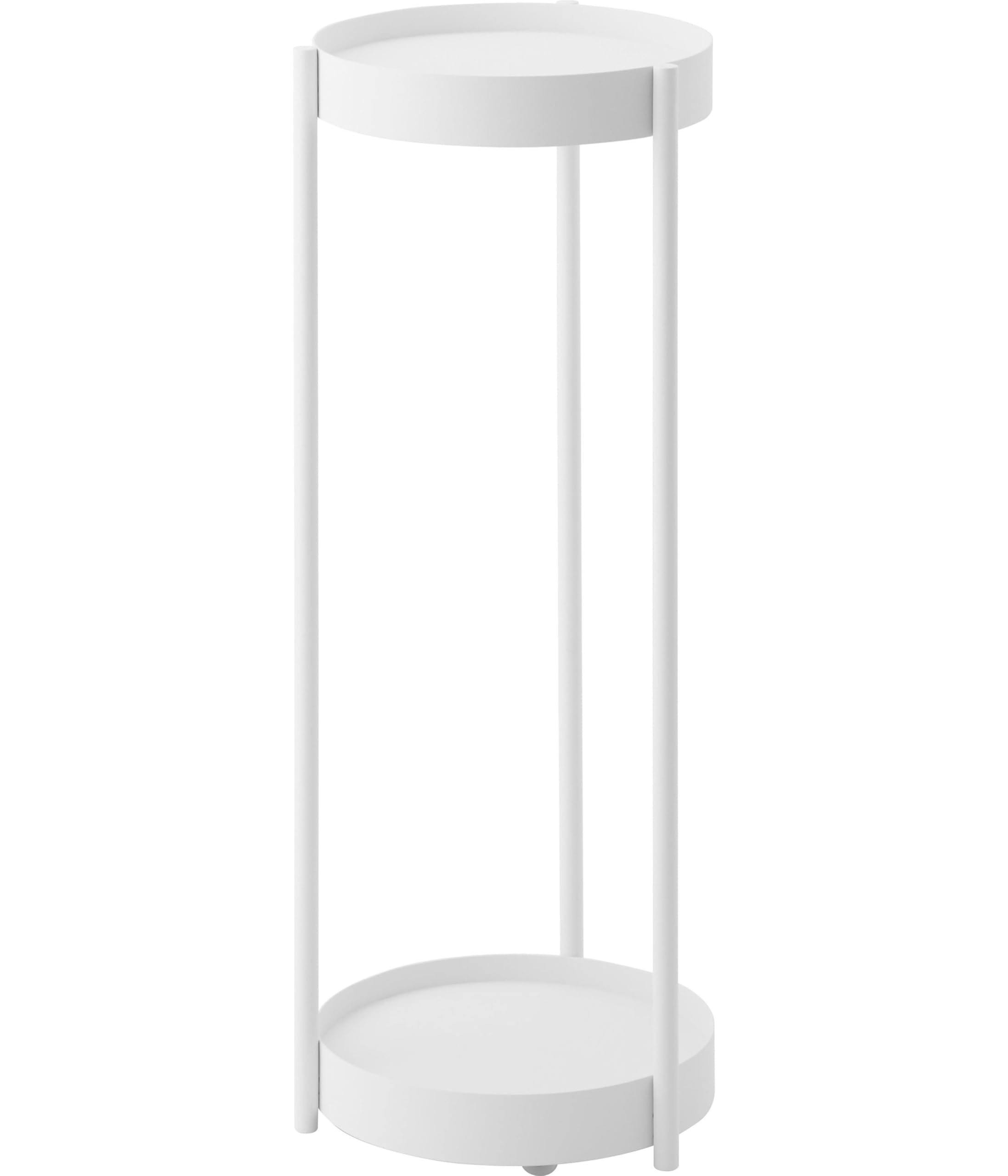 キャスター付き プランタースタンド 2段 ホワイト 約W25×D26.5×H70cm タワー tower フラワースタンド 観葉植物 ラクラク移動|renos店
