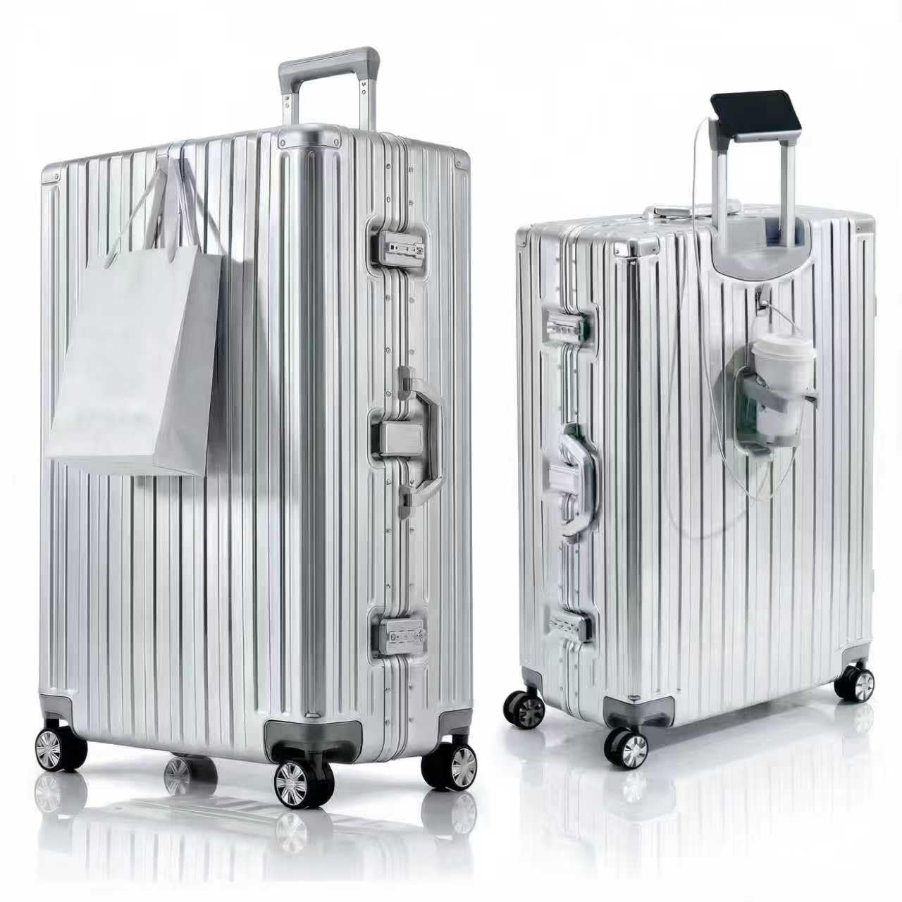 旅行バッグ 持ちはこび入れもの 機内持ち込み 超軽さ 耐衝撃 大型 軽銀一こま 捉え所の無い入れもの 360度回転させる 静音 ダブルキャスター TSA