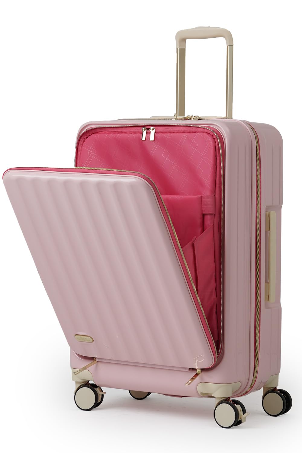 旅行バッグ 機内持ち込み 向こう正面明けっ広げ 軽さ 持ちはこび入れもの s大きさ 前食い違い キャリーバッグ 小型 1泊 2泊3日 好いたらしい サクラ色