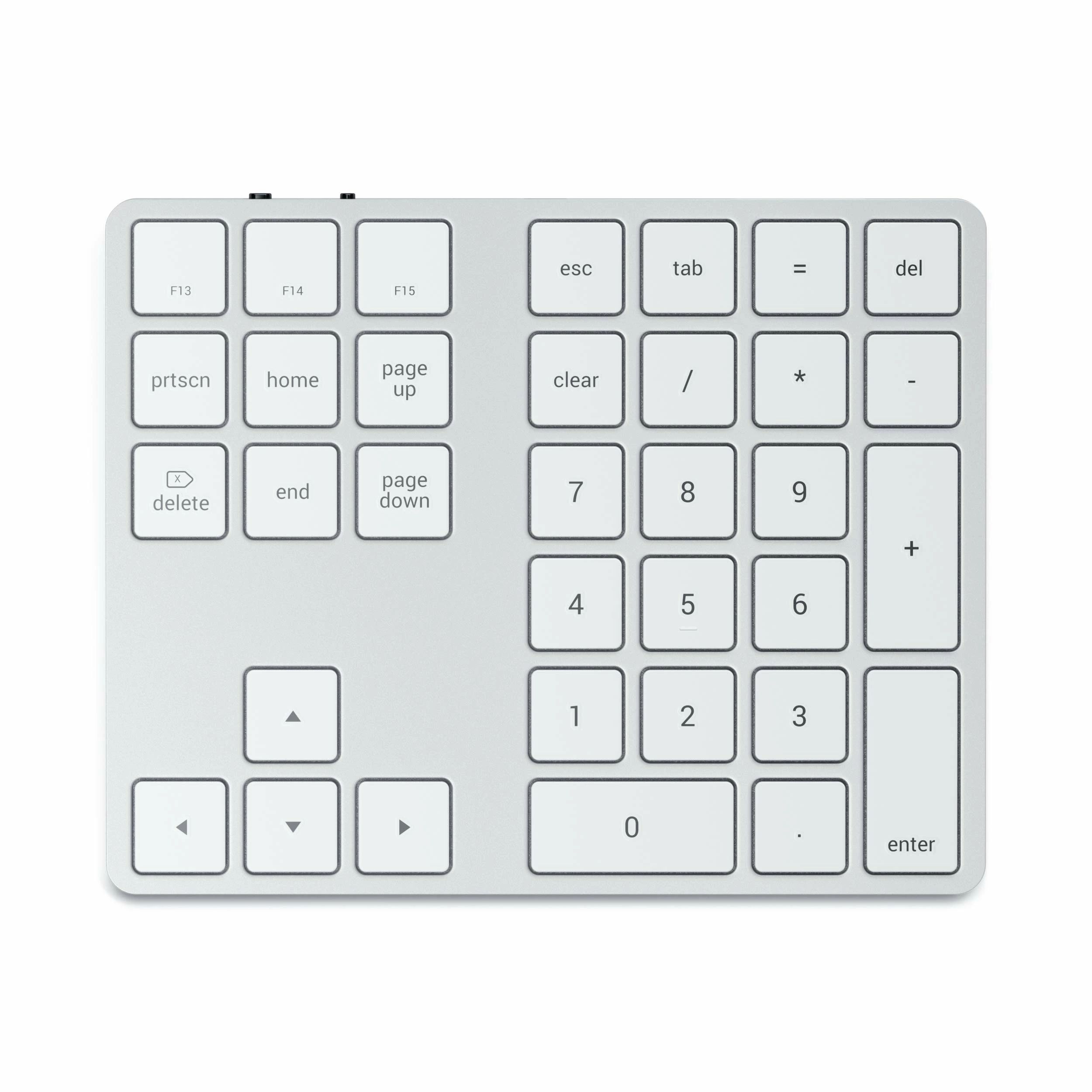 【クーポンで10％OFF?】【送料無料】Satechi Bluetooth 拡張 テンキー スリム 充電式 34キー (シルバー) (iMac, MacBook, iPad など2012