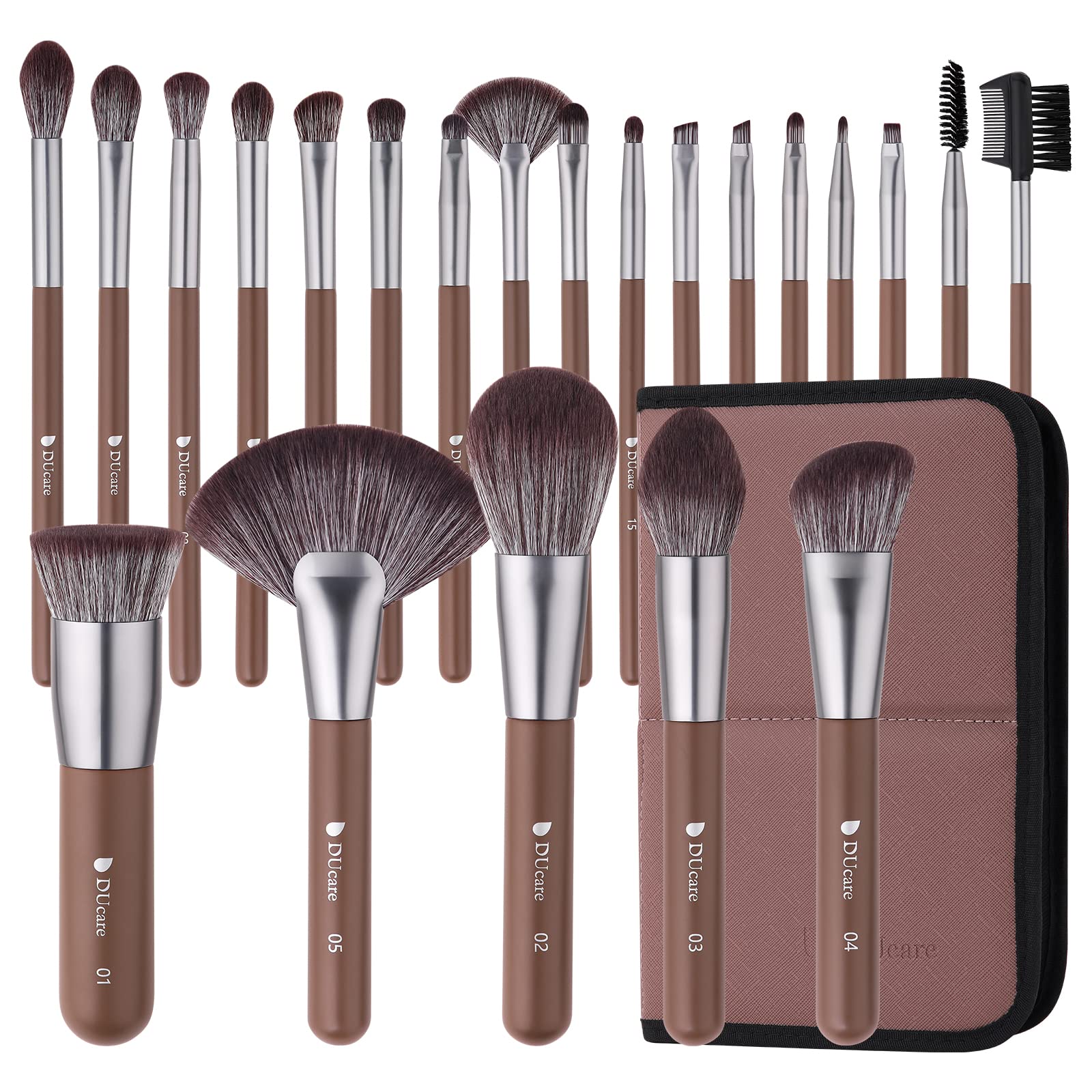 【クーポンで10％OFF?】【送料無料】DUcare ドゥケア メイクブラシ 22本 化粧ポーチ付き 高級化粧ブラシ 化粧筆 メイクアップブラシ メ