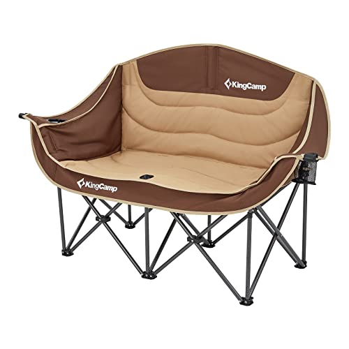 【クーポンで10％OFF?】【送料無料】KingCamp アウトドアチェア 二人掛け 折りたたみ式 耐荷重200KG ソファチェア カップルチェア 二人