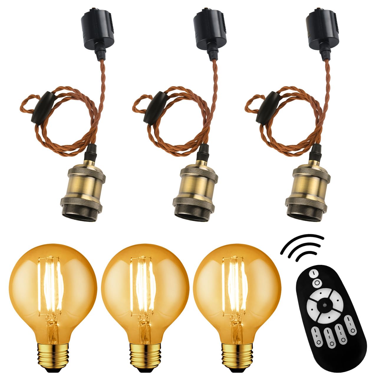 【クーポンで10％OFF?】【送料無料】LVWIT ペンダントライト E26口金 LED電球付き 調光調色 60W形相当(消費電力6W) 90%省エネ 遠隔操作