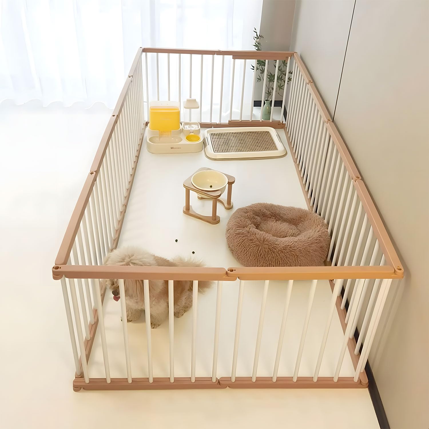 ペットケージ 犬 サークル 室内外兼用 自由にレイアウトOK ペットサークル 折り畳み ハイタイプ 犬 ゲージ 多頭飼い 安全柵 室内｜renos店
