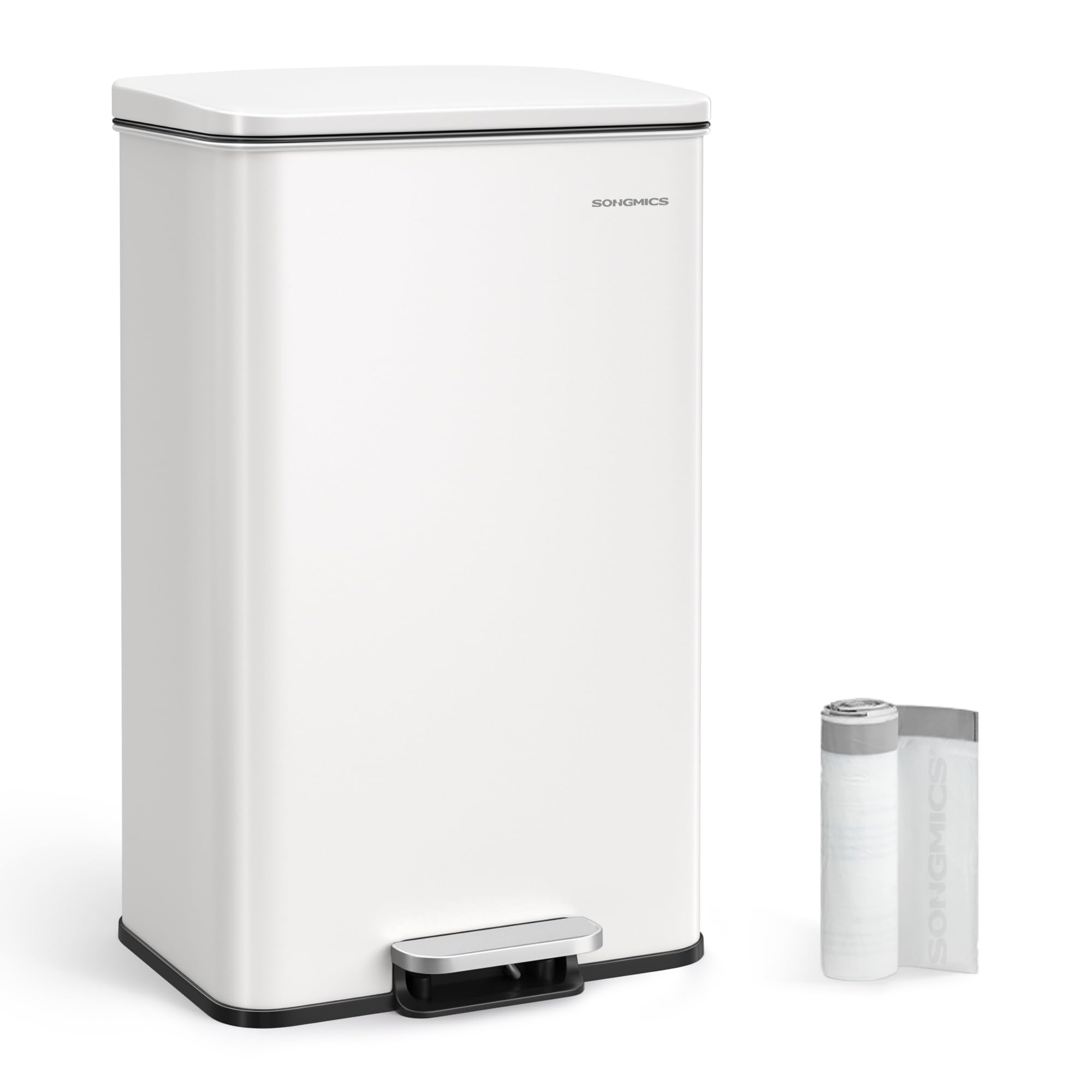 ゴミ箱 40L ペダル式 蓋付き 大容量 ステンレス製ダストボックス キッチン、リビング用 音が静か 袋が見えない ペットいたずら防止
