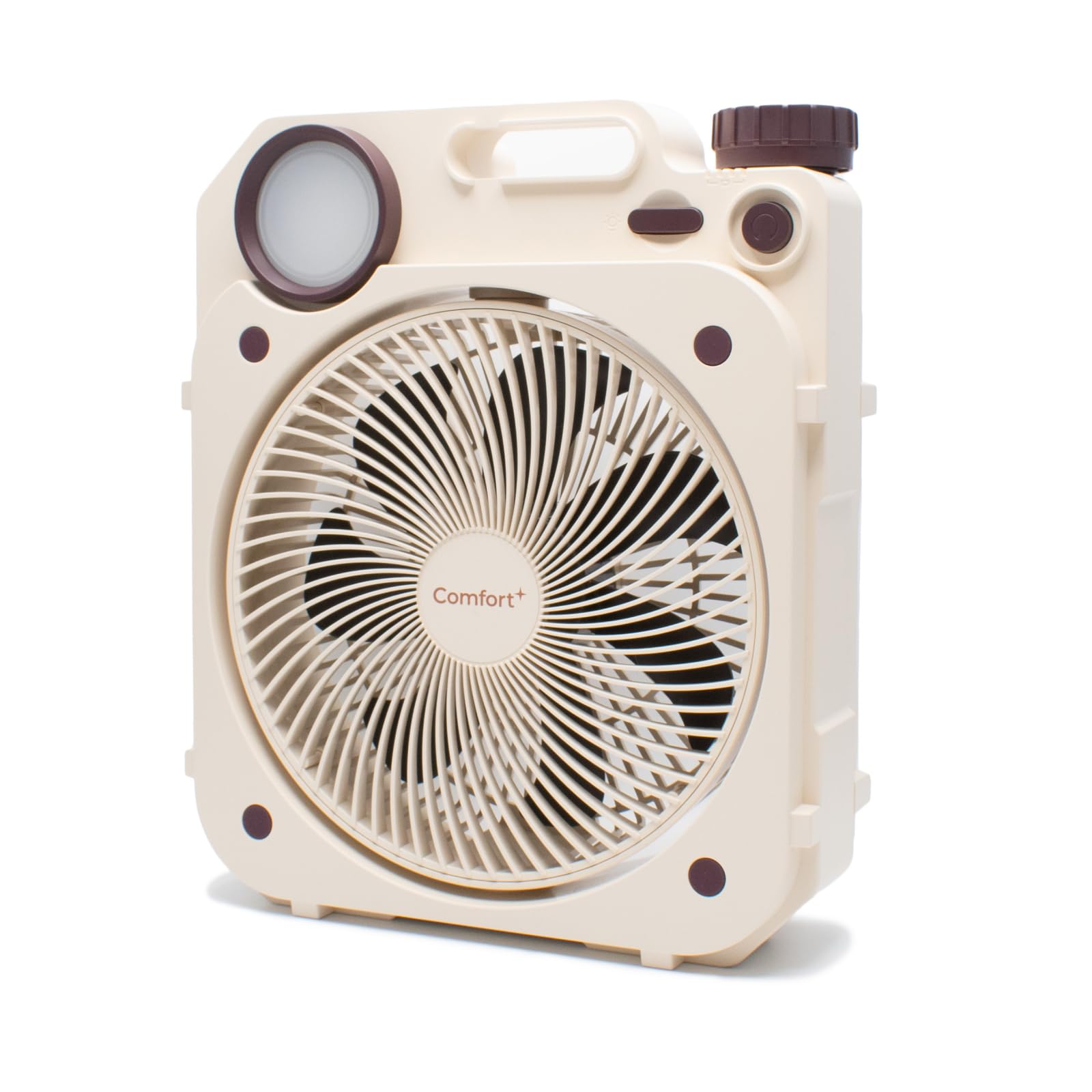充電式ファン e Fan 電源不要 扇風機 80時間ライト 停電時 災害時 地震 薄い 軽量 静音 LEDライト スマホ充電 縦置き 横置き 風量調節｜renos店 9,937円