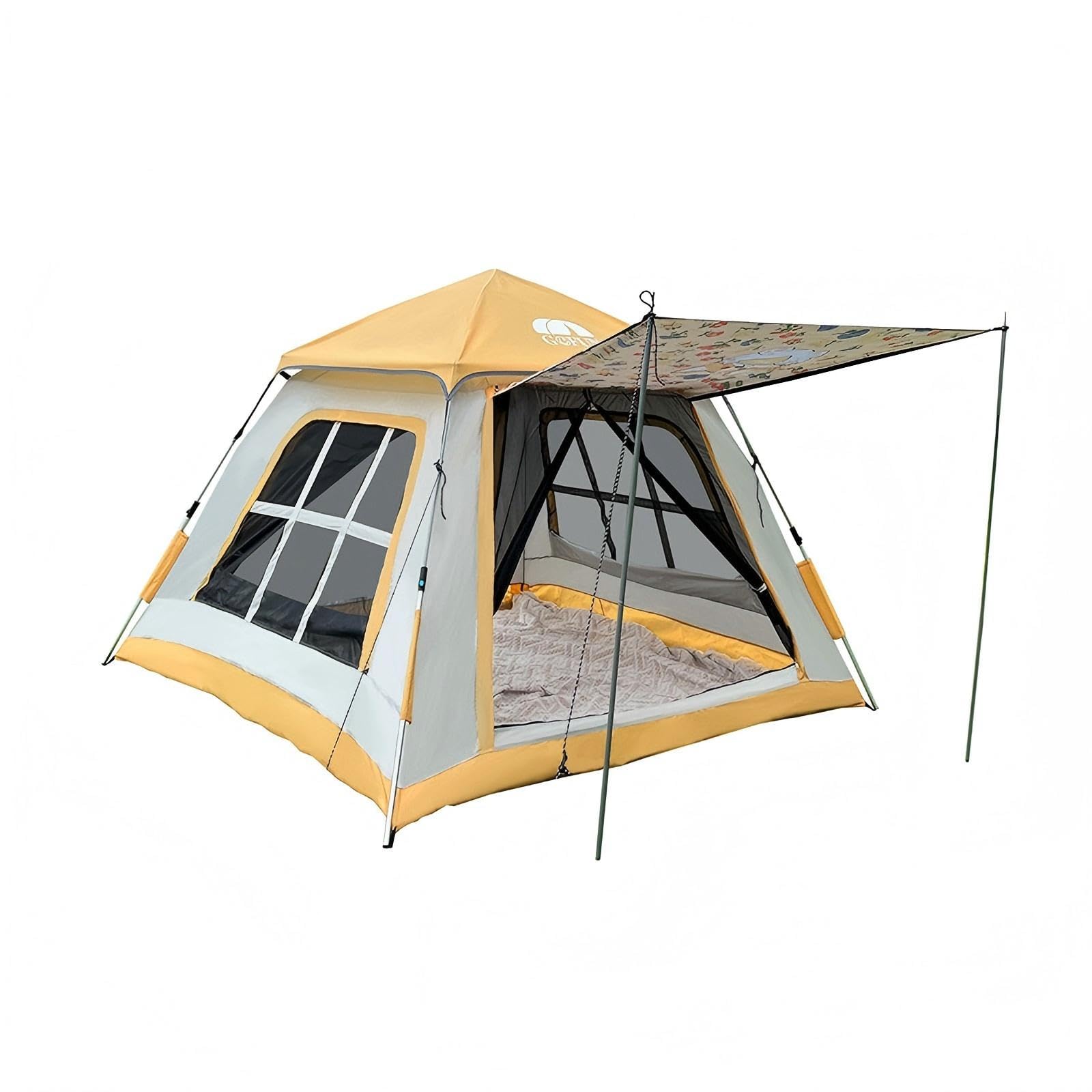 テント ワンタッチテント 2～4人用 2WAY キャンプテント 耐水圧2000mm 二重層 設営簡単 uvカット加工 ワンタッチ キャンプ アウトドア