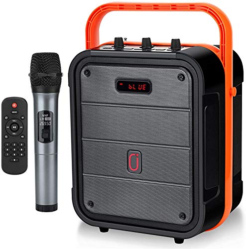 【クーポンで10％OFF?】【送料無料】JYX スピーカーセット 拡声器 ワイヤレスマイク1本 Bluetooth 5.0対応 高低音強化機能搭載 充電式