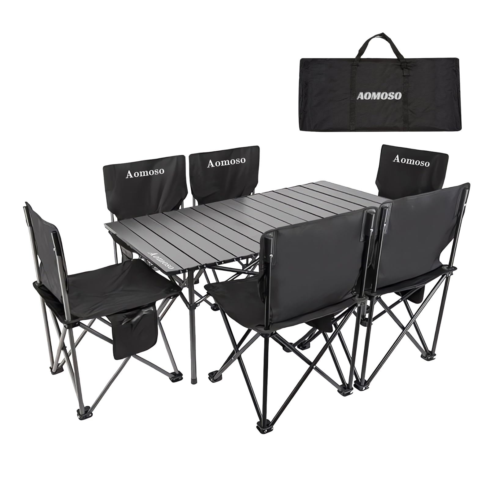 【クーポンで10％OFF?】【送料無料】Aomoso アウトドア テーブル チェア 7点セット アルミテーブル椅子 ピクニック ベンチセット ピクニ