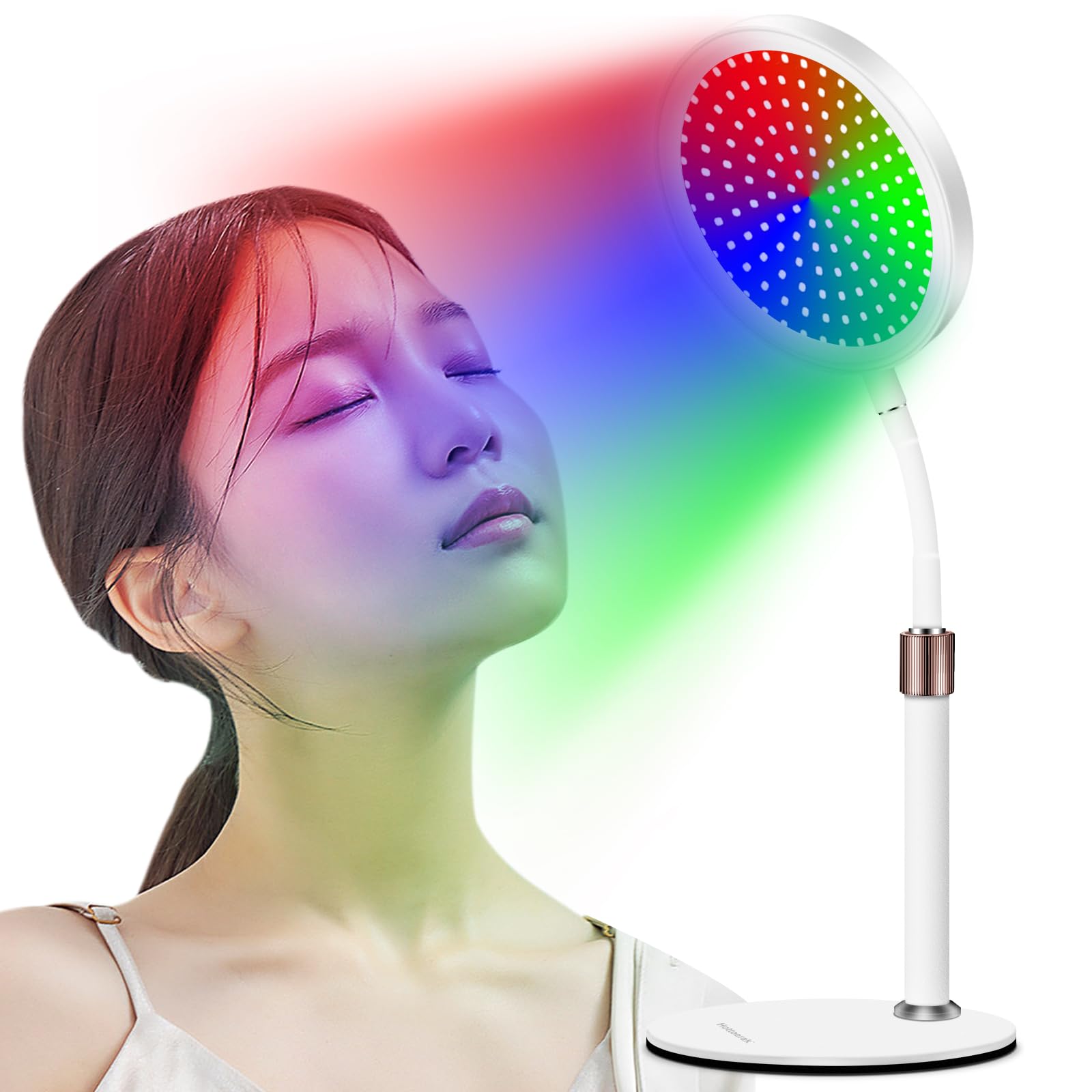 【クーポンで10％OFF♪】【送料無料】Creatrek 7色LEDスタンド 赤色LEDライト 顔、首、手用 家庭用