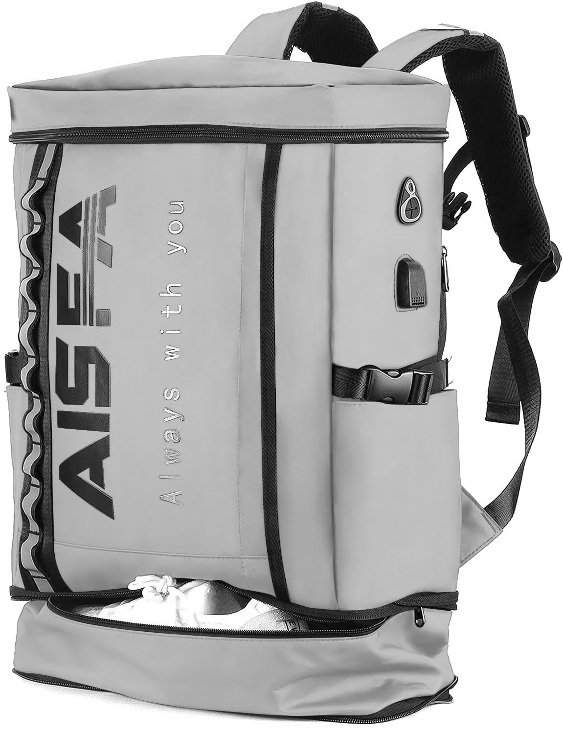 【クーポンで10％OFF?】【送料無料】[AISFA] リュック メンズ リュックサック スクエア バックパック 防水17インチ PC ビジネス ラップ