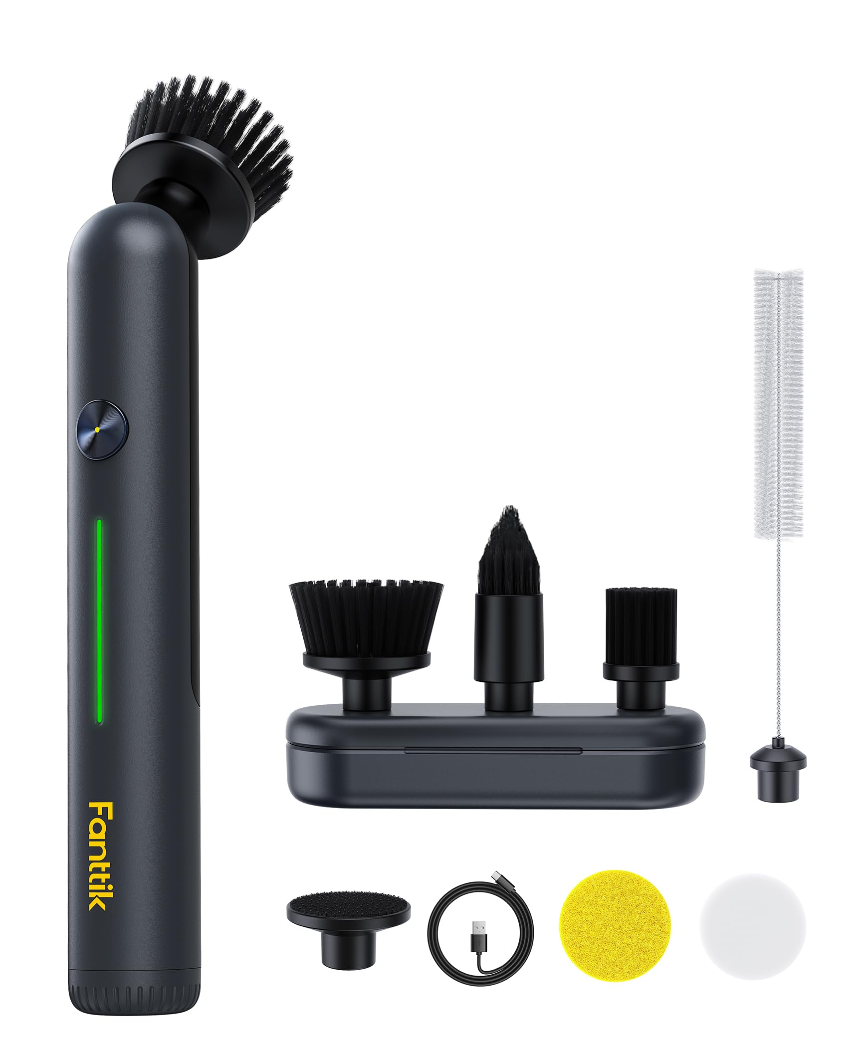 【クーポンで10％OFF?】【送料無料】Fanttik G9 Nano 電動スピンスクラバー 充電式 電動掃除ブラシ Type-C急速充電 LEDディスプレイ IPX