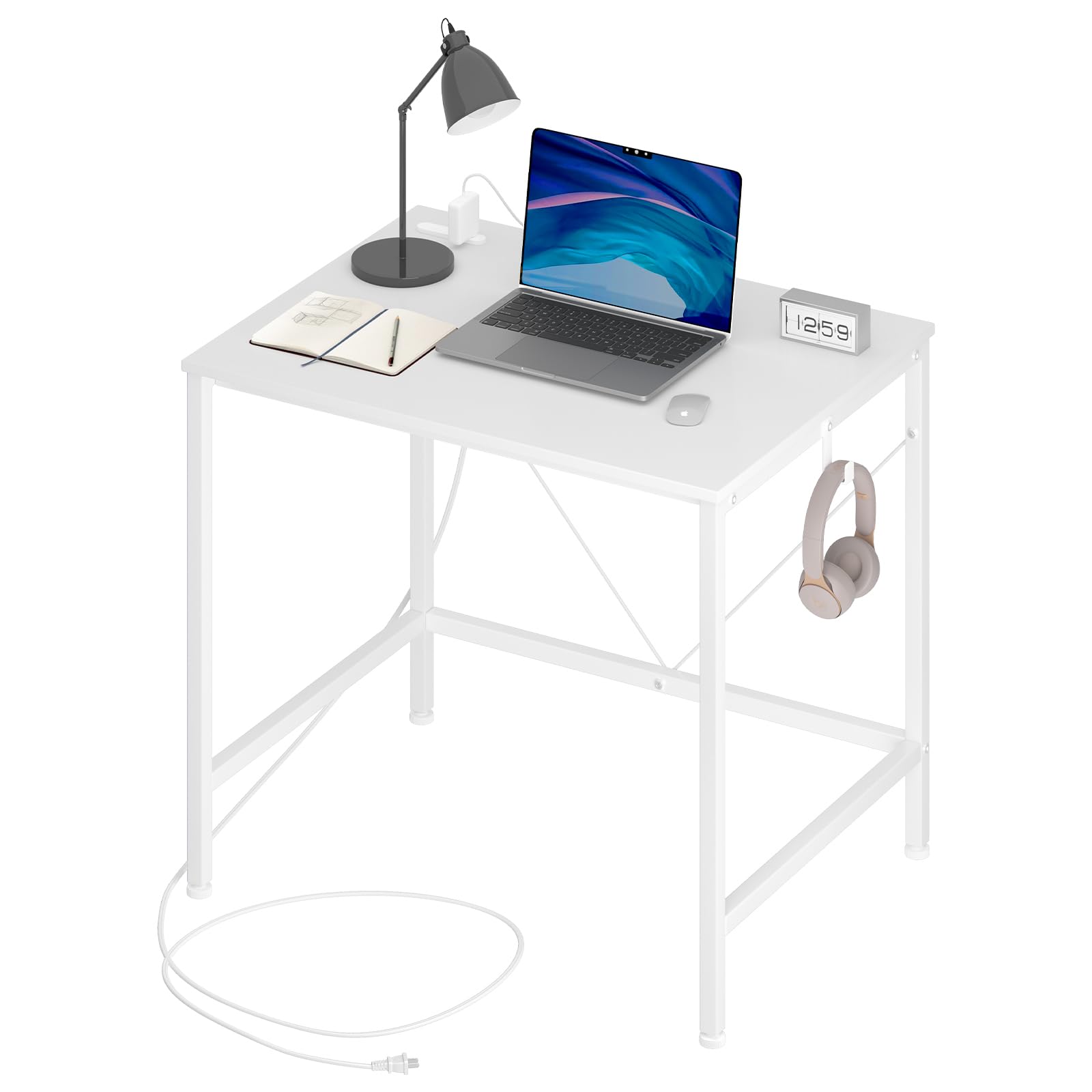 【クーポンで10％OFF?】【送料無料】LunarLight ワークデスク 机 幅80奥行60高さ70cm テレワーク PCパソコンデスク シングルデスク 勉強