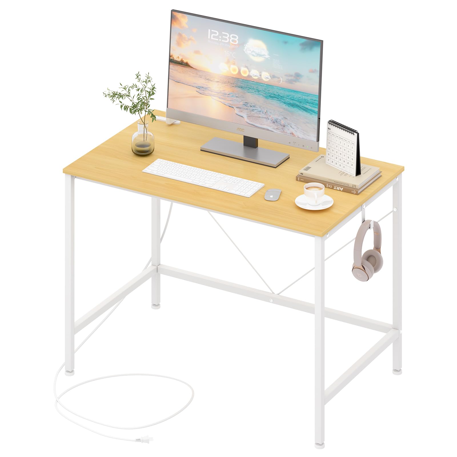【クーポンで10％OFF?】【送料無料】LunarLight ワークデスク 机 幅100奥行60高さ70cm テレワーク PCパソコンデスク シングルデスク 勉