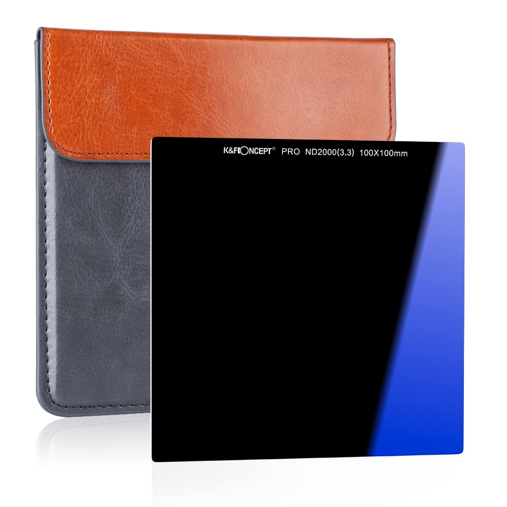 【クーポンで10%OFF?】【送料無料】K&F Concept ND2000フィルター 角型フィルター NDフィルター 減光 強化光学ガラス 100x100x2mm 撥水|renos店