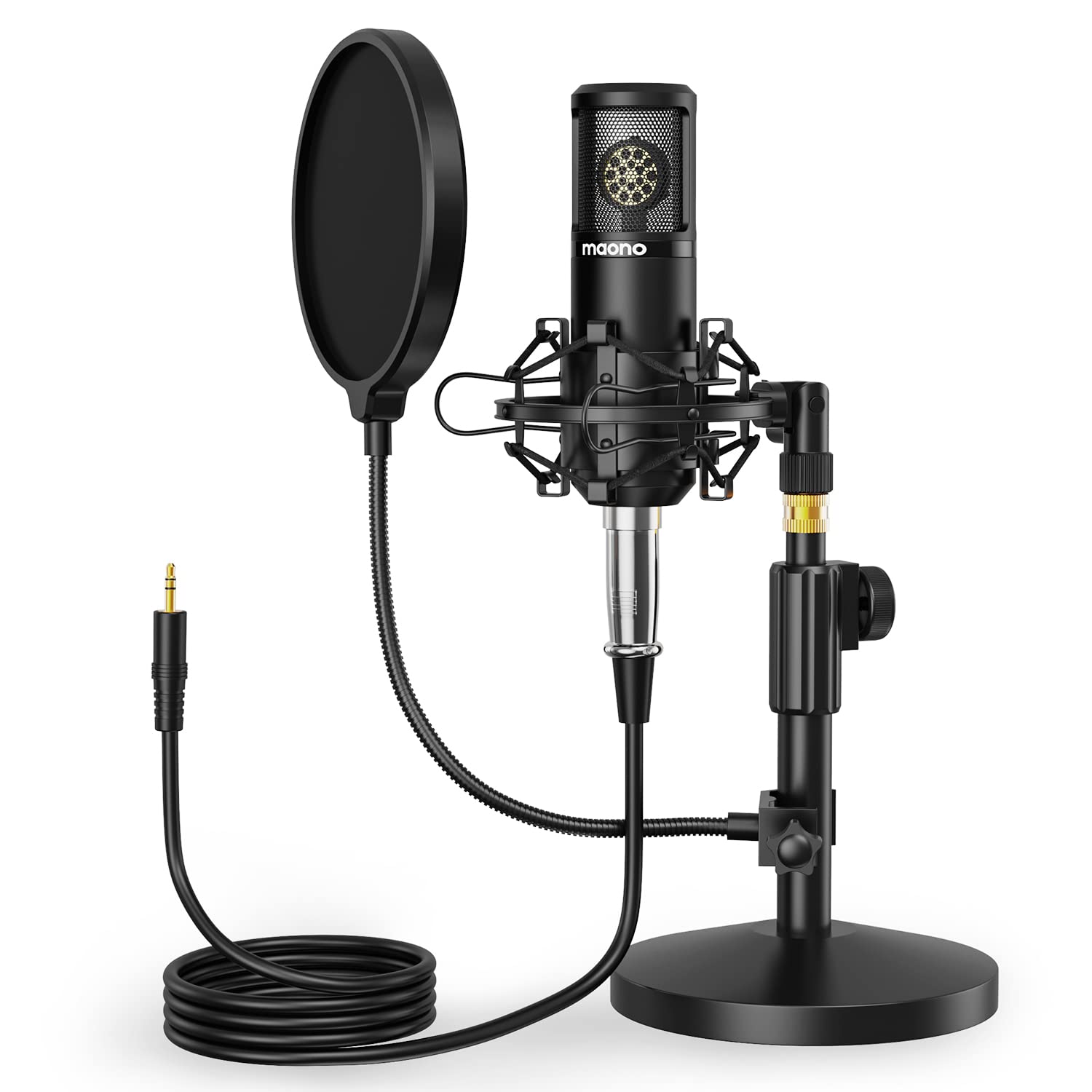 【クーポンで10%OFF?】【送料無料】MAONO XLR-3.5mmマイク コンデンサーマイク マイクセット 単一指向性 配信用マイク アームスタンド/|renos店