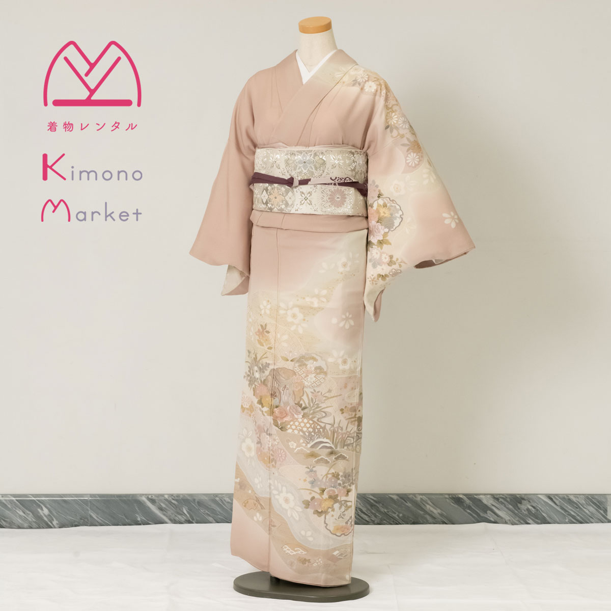 フルセット　訪問着　着物　帯　帯締め帯揚げ　七五三　結婚式　入学式　卒業式h34 6136089_01.jpg