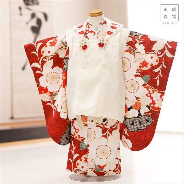 【専用】七五三 3歳 子供 女の子 アンティーク 正絹 着物 被布 セット 2_000000005093.jpg?1758075978