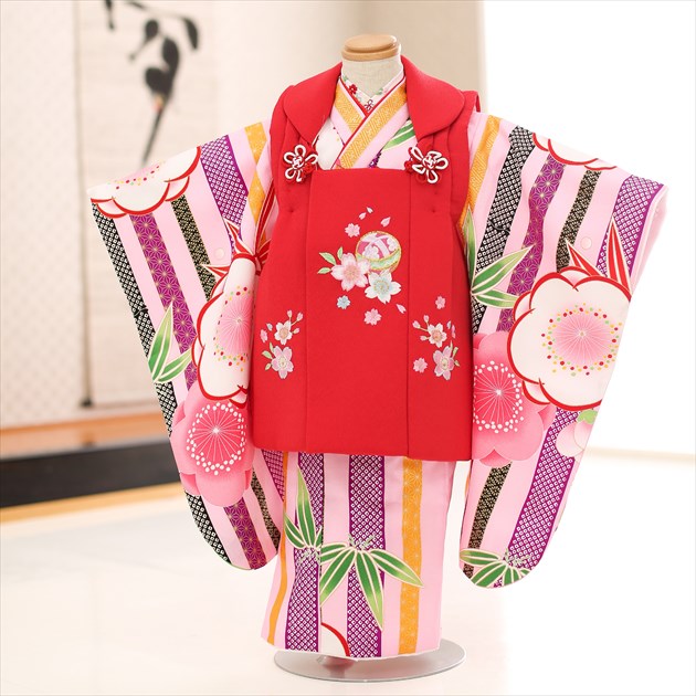 着物セット 21新作モデル レンタル ３歳 女の子 紫にモダンストライプ祝華 Hifu 誕生日 かわいい モダン 人気 子供着物 和服 結婚式 ３才 貸衣装 被布 レンタル七五三 753 着物レンタル 被布セット F1342 七五三レンタル 着物 Shoxruxtj Com