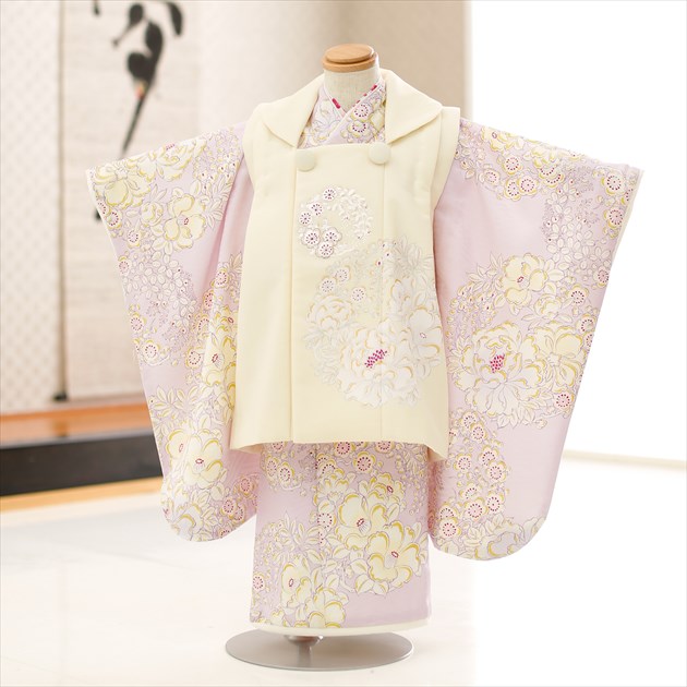 楽天市場】【レンタル】3歳 女の子 着物 七五三レンタル f1360 被布