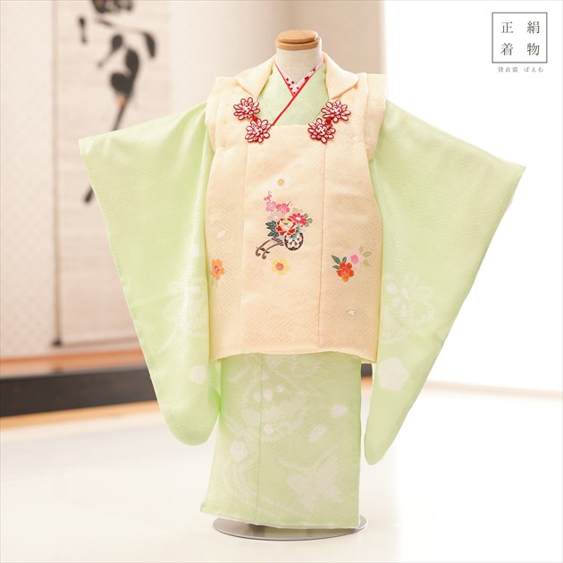 楽天市場】3歳 女の子 正絹 着物レンタル f1516 七五三レンタル 被布