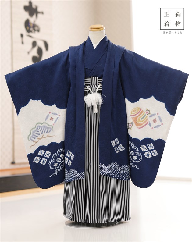 楽天市場】5歳 男の子 753 正絹 着物レンタル d5604 七五三レンタル