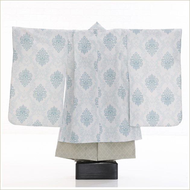 素敵な 七五三 ５歳 男の子 着物レンタル D5540 袴レンタル 753レンタル 七五三フルセット 貸衣装 卒園式 子供着物 羽織袴 結婚式 5才 七草祝い 初詣 かっこいい おしゃれ 人気 モダン レトロ 22 京wa Kka ブランド 白クリームアートモダン Fucoa Cl