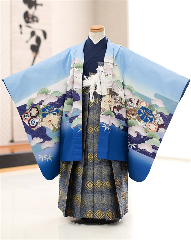 美品】鷲の飛翔模様 高品質七五三着物