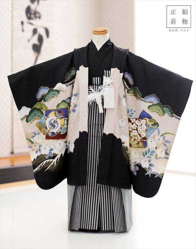 楽天市場】【レンタル】5歳 男の子 最高級 正絹 着物レンタル 七五三