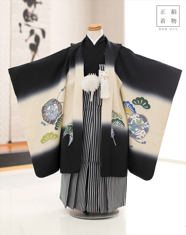 楽天市場】5歳 男の子 753 正絹 着物レンタル d5362 七五三レンタル