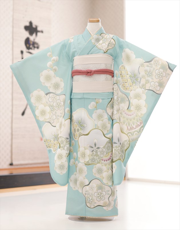 七五三 ７歳 女の子 着物レンタル j7364 フルセット 753 子供着物 ６歳 ７才 結婚式 七草祝い 人気 レトロ モダン かわいい おしゃれ 貸衣装 発表会 2023 フォトブックプレゼント 高級「Melo Classic」 上品な青碧にモダン慶麗花【fy16REN07】【レンタル】