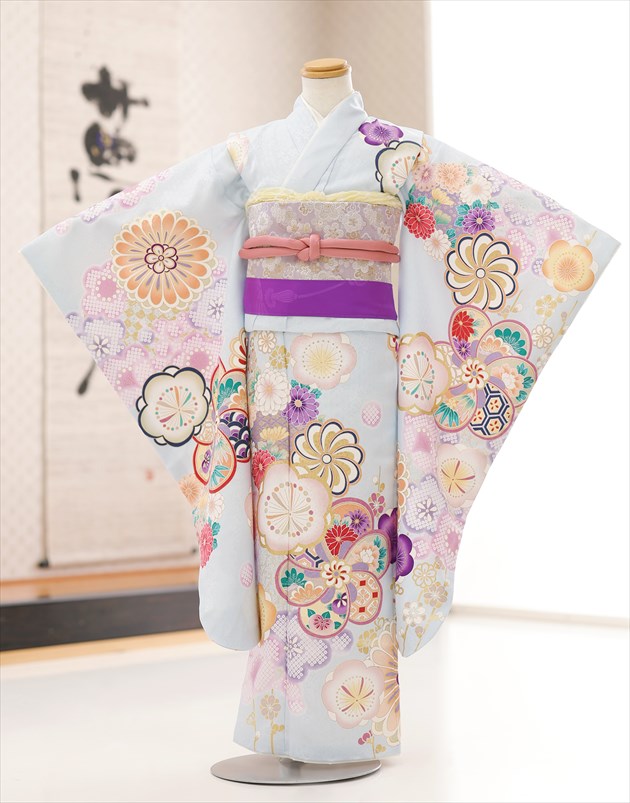 七五三 七歳 女児 正絹 着物フルセット 着物は陽気な天使 NO37369 七五三 七歳 女児 正絹 着物フルセット 着物は陽気な天使 NO37369