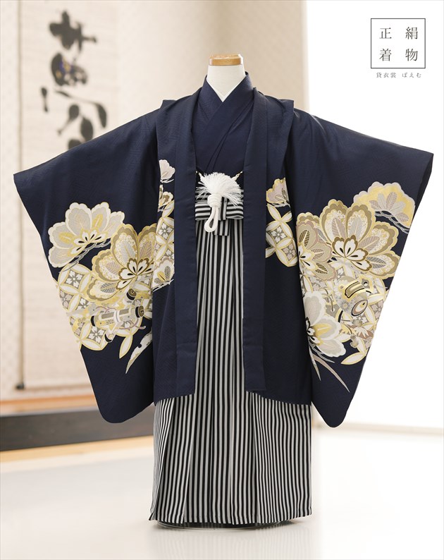 楽天市場】5歳 男の子 753 正絹 着物レンタル d5347-4 七五三レンタル