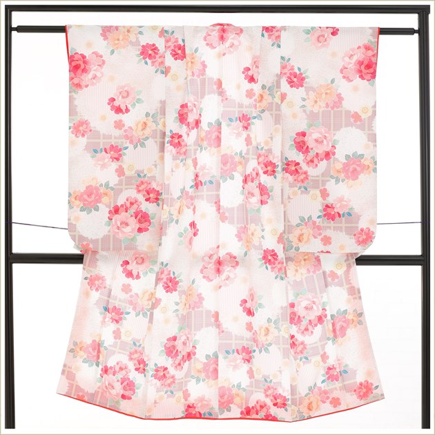 卒園式 七五三 袴レンタル 6歳 7歳 女の子 H7294 幼稚園 保育園 卒業式 着物レンタル フルセット 七五三着物 子供着物 春 人気 モダン かわいい おしゃれ 袴サイズ変更可能 21 フォトブックプレゼント 式部kagura やさしいクリーム吉祥慶花袴 レンタル Opendu17 Fr